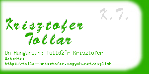 krisztofer tollar business card